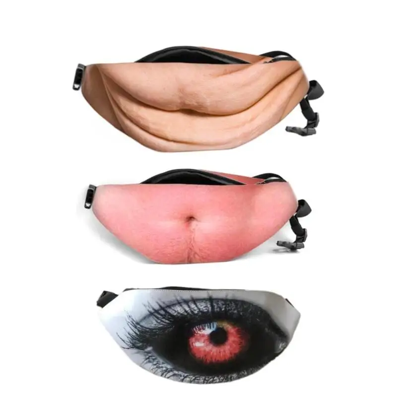 Neuartige, realistische „Dad Bod“-Gürteltasche mit versteckter Tasche, lustige, geräumige Hüfttasche für Halloween-Partys, zum Scherzen und für die tägliche Aufbewahrung. – Detail 3