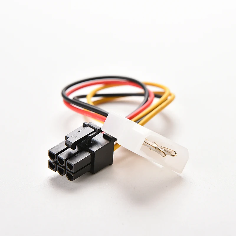 PCI-E Graphic Card Power Connector Cable Adapter single4-Pin to 6-Pin New