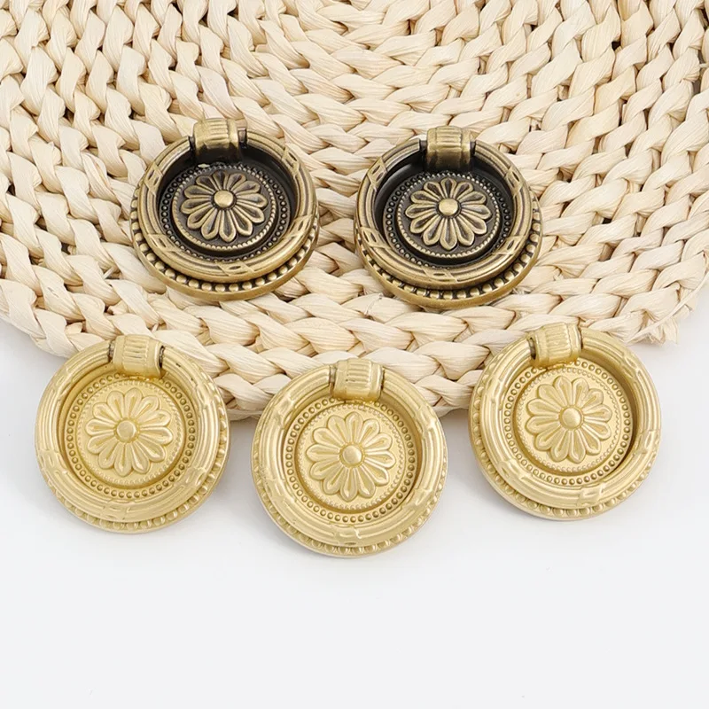 

Retro Anti-collision Pull Ring Handle /Kitchen Drawer Cabinet Handle Furniture Handle Hardware Cupboard Pull