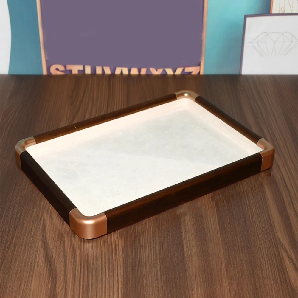 

Velvet Wooden Jewelry Tray Large Capacity Necklaces Bracelets Jewelry Organizer Storage Box Earrings Rings