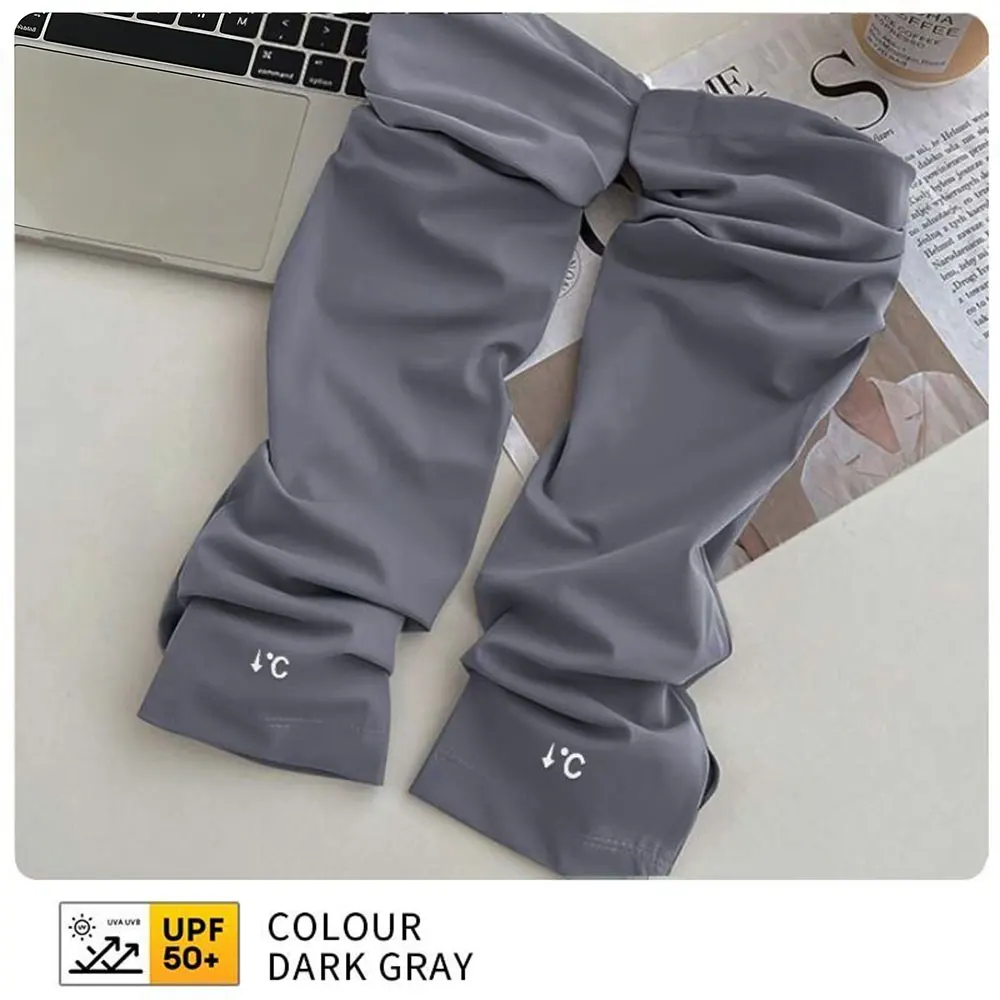 Sunscreen Arm Sleeves Sports Cycling Sunshade Cooling Ice Silk Elbow Sleeves Summer Thin Driving Comfortable Running Arm Cover image 6