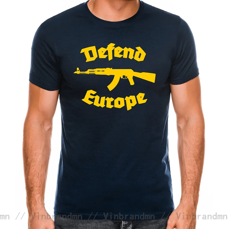 Defend Europe T shirt Immigrant Islam Custom Design Print Tee shirt For Men Women Cotton New Cool Tee Big Tall Size 6XL