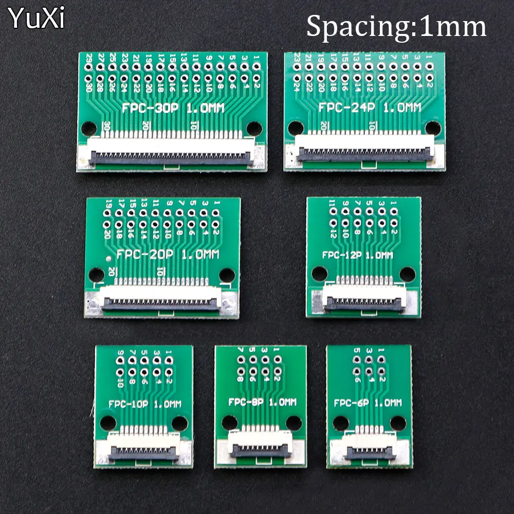 1pcs PCB Double Sided FFC FPC 6PIN 8Pin 10pin 12pin 20pin 30pin 24pin Transfer Connector 2.54 Adapter 1mm 0.5mm Pitch 6P 8P 10P