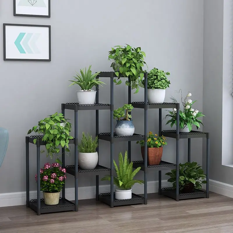 Shelves For Plant Multi-Storey Floor-To-Ceiling Balcony Pot Plant Stand Flower Rack Living Room Lobby Display Flower Stand