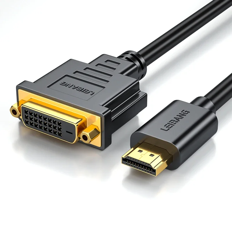 HDMI- compatible to DVI conversion cable, male to female adapter, high-definition bidirectional to computer TV connection cable