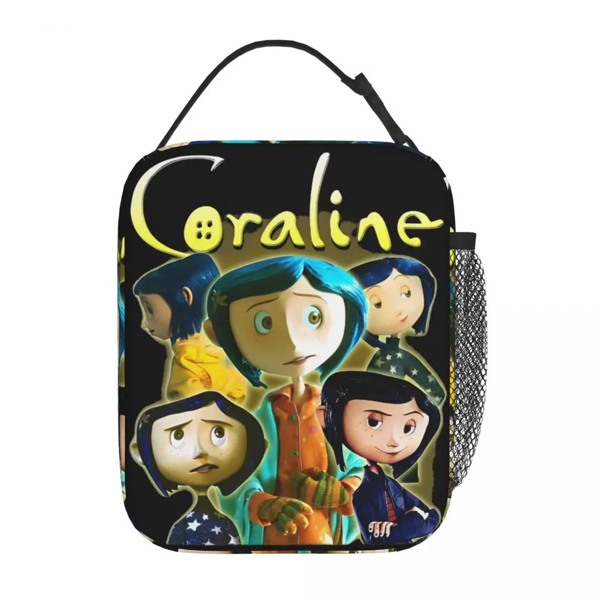 

Изолированная сумка для обеда с героями мультфильмов Coralines для офиса, сумка для хранения пищи для других мам, герметичная Термосумка, ланч-боксы