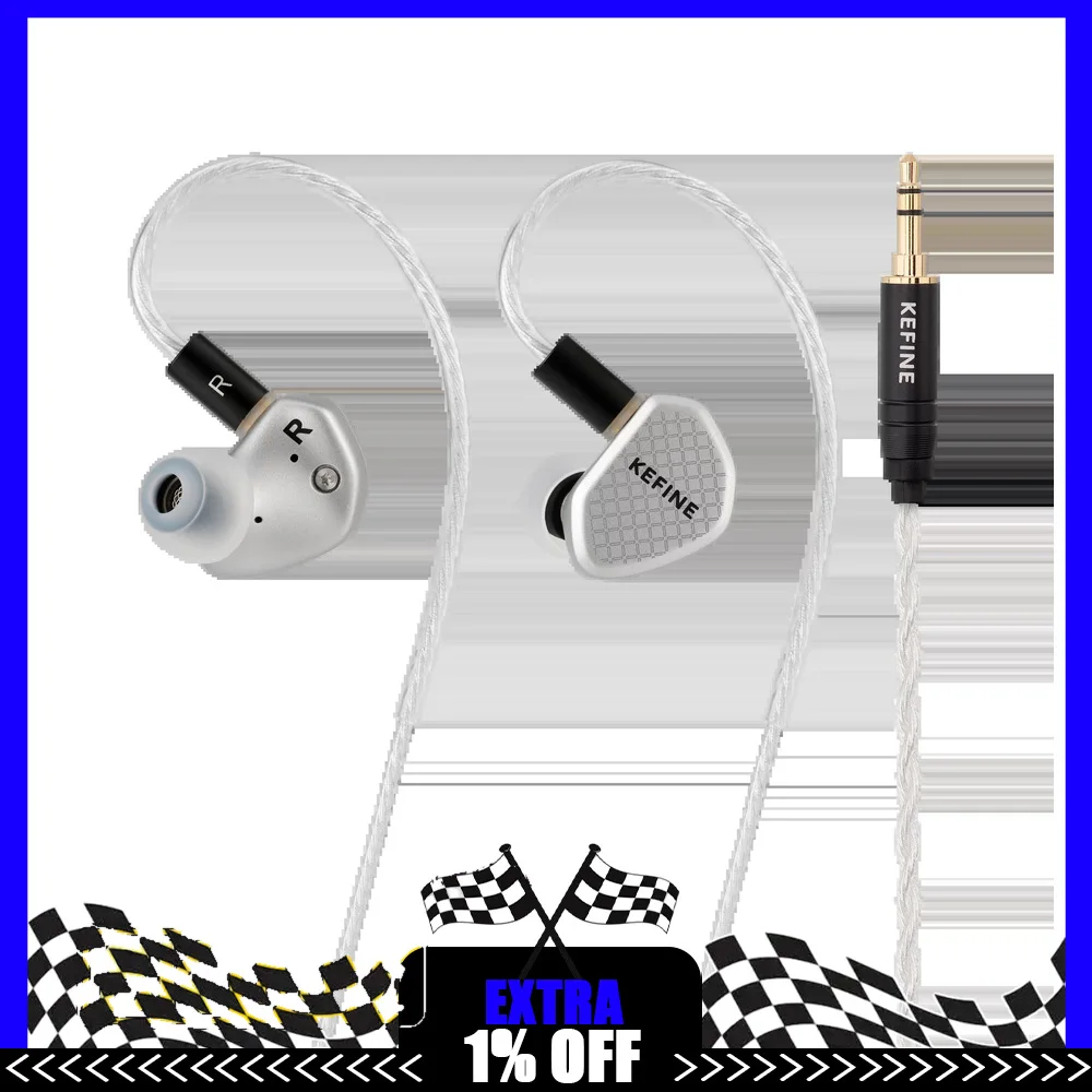 KEFINE Klean SV 10mm DLC 다이내믹 드라이버 인이어 이어폰 분리형 0.78mm 2핀 케이블 HiFi IEM 선물용