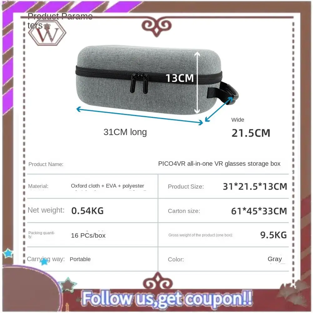 أحدث حافظة سماعة السفر تحمل سماعة الرأس حافظة سماعة الرأس الواقية حافظة سماعات الواقع الافتراضي ملحقات الواقع الافتراضي لـ Pico 4 Pro