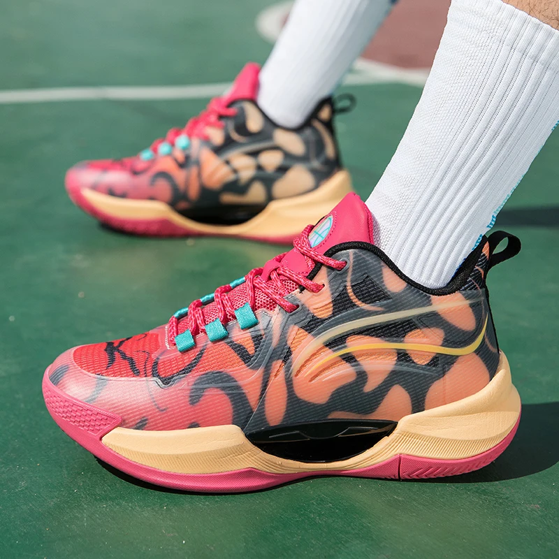 High-quality basketball shoes for male students breathable high-top wear-resistant and shock-absorbing sports shoes