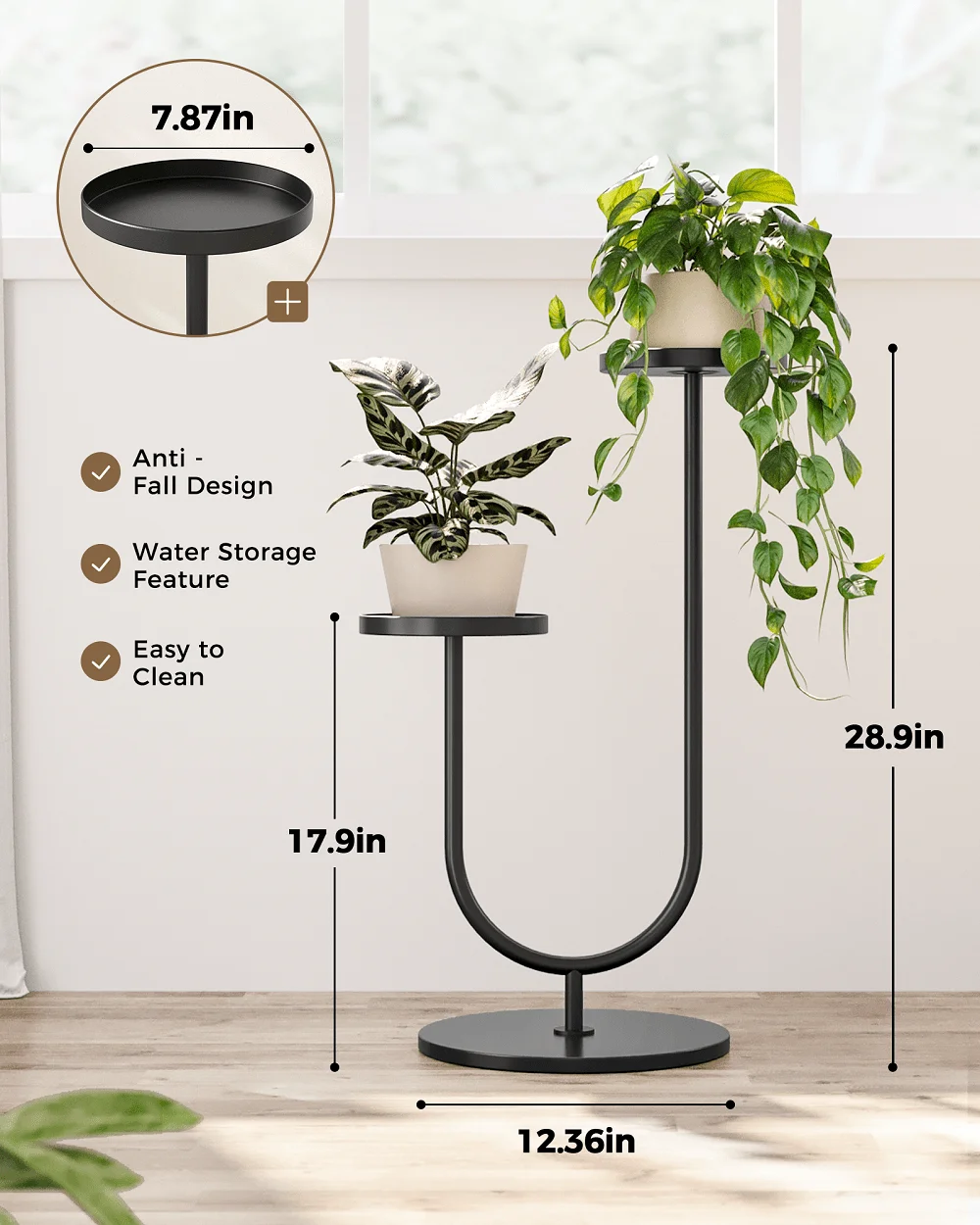 Soporte alto para plantas, dis - Indoor Plants reseña y precio