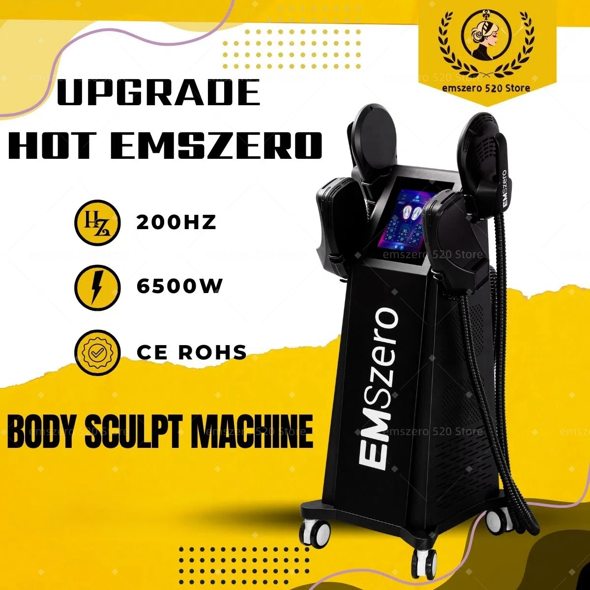 Professional EMSzero NEO 6500W RF Machine Hi-EMT Body Sculpting Fat Burning EMS Slimming Beauty Equipment