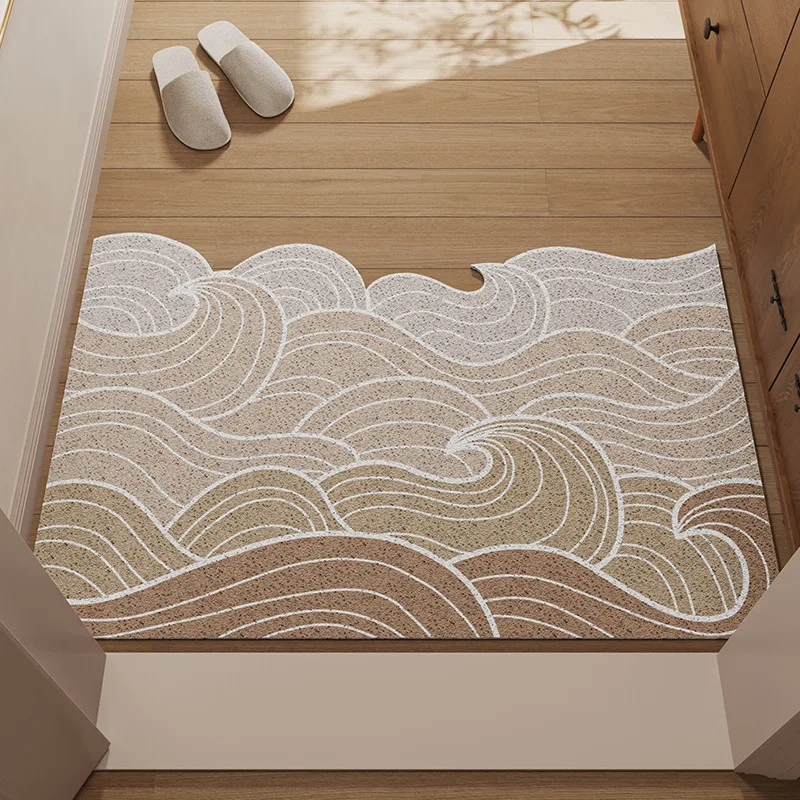 

Non-Slip Cream Style Entryway Carpet Dirt-Resistant Washable Shaped Coir Doormat for Hallway Living Room
