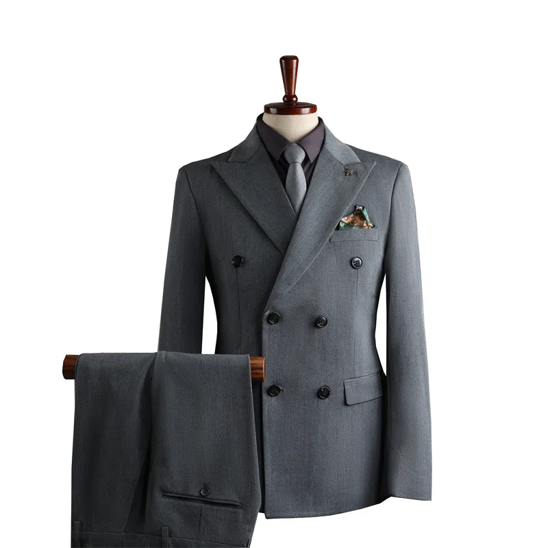 

2025 Mens Slim Fit Business Suit Black Formal Wedding Groom Tuxedo Professional Office Blazer Pants Set