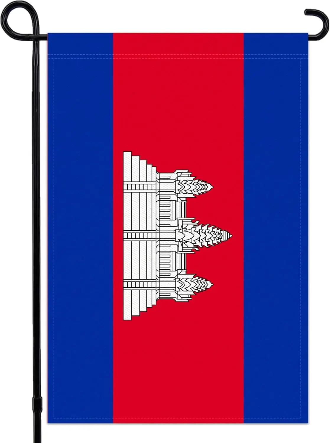 علم حديقة كمبوديا 12 × 18 بوصة مزدوج الجوانب 3 أعلام كمبوديا مع ألوان زاهية لديكور الحديقة الخارجية، FFI