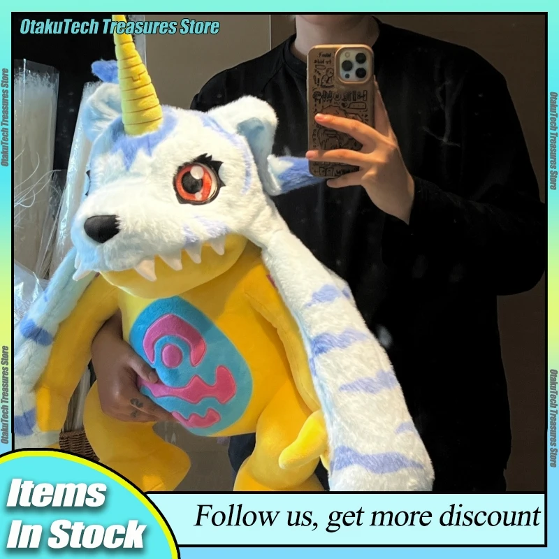 Digimon Gabumon Plush Doll Original Soft Stuffed Throw Pillow Anime Peripheral Cute Toy Home Bedroom Decor Collection Gift