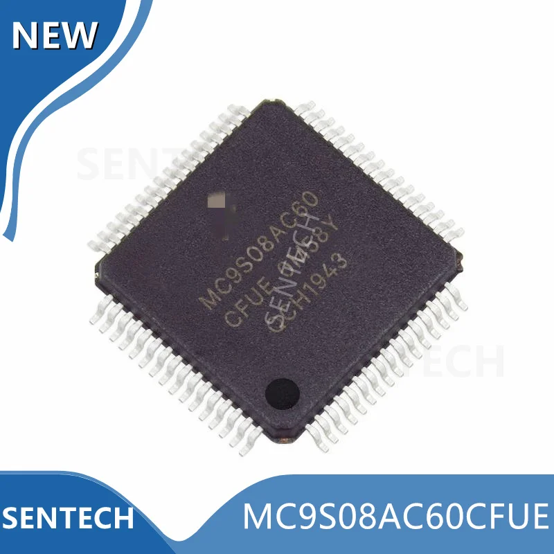 10Pcs/Lot New Original MC9S08AC60 MC9S08AC60CFUE MC9S08AC60 CFUE MC9S08AC60C QFP-64 Chipset