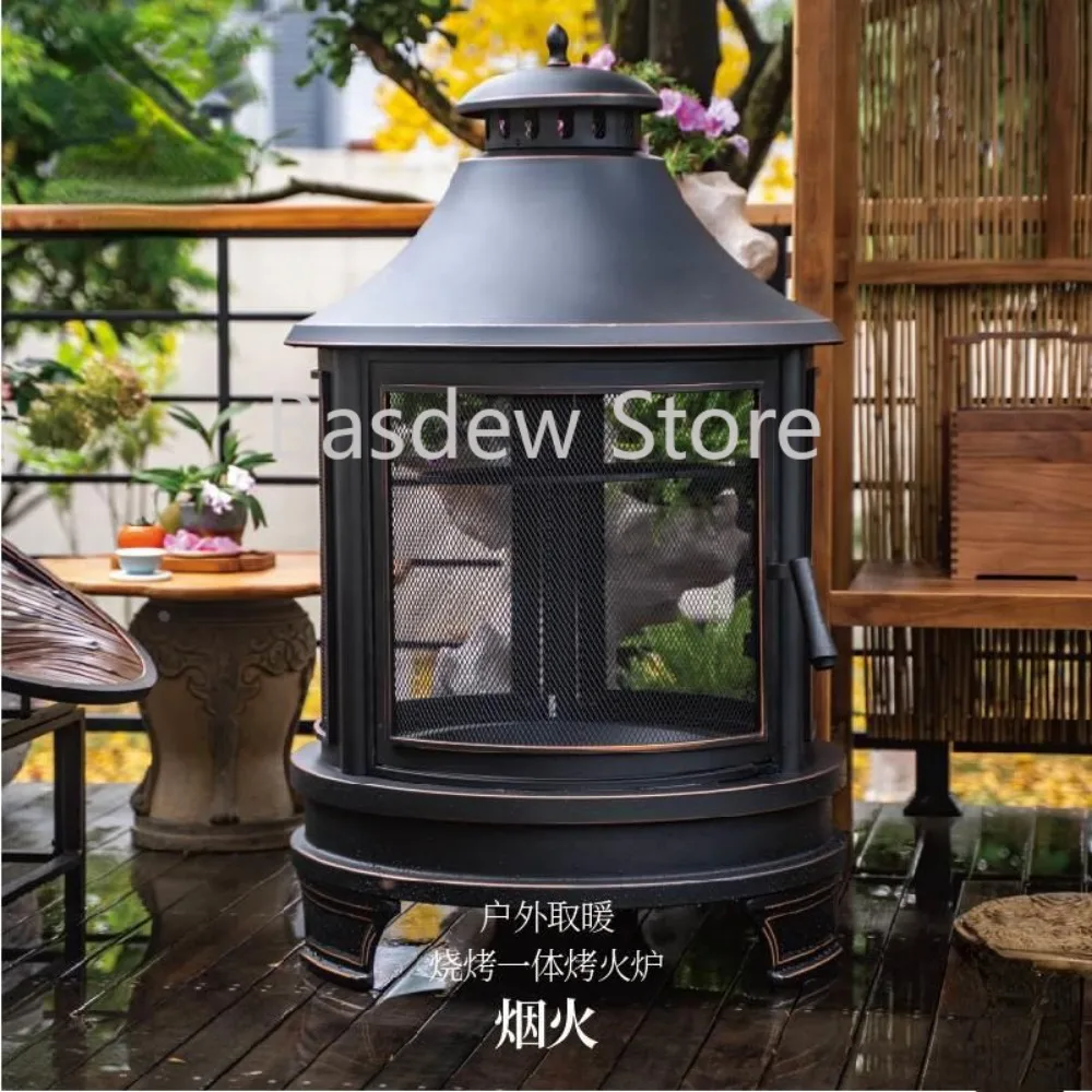 Outdoor Courtyard Roasting Stove Outdoor Garden Terrace Firewood Stove Firewood Charcoal Barbecue Heating Stove