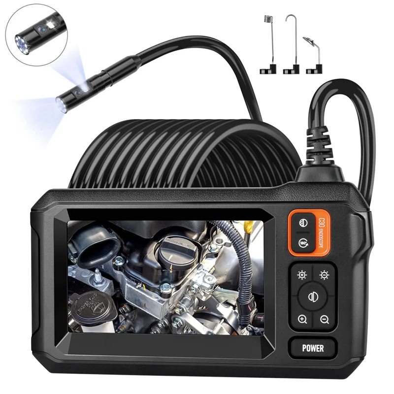 ABGI-Dual Lens المنظار الصناعي 1080P كاميرا فحص Borescope الرقمية كاميرا المنظار