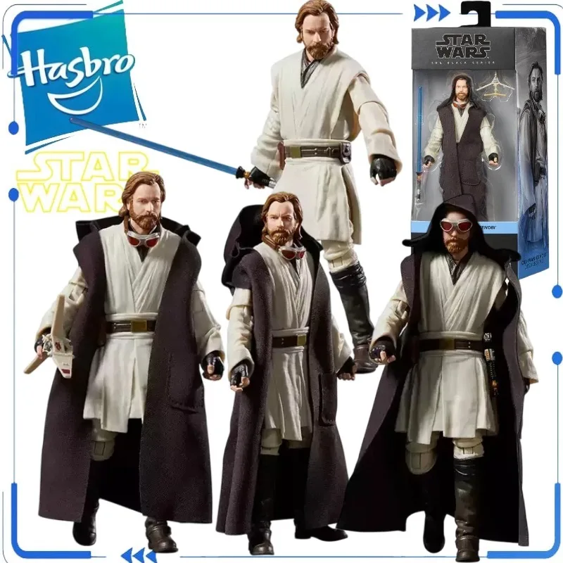 Figura de acción genuina de Hasbro Star Wars Black Series Obi-Wan Kenobi Jedi Legend de 6 pulgadas con accesorio de sable de luz en stock