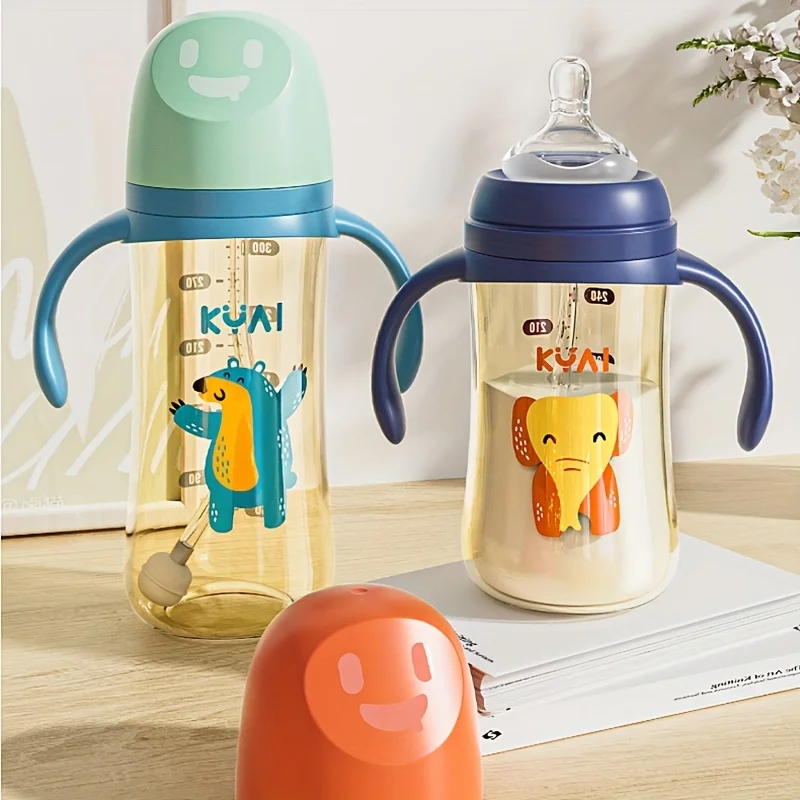 

300ML Newborn pp bottles, cute cartoon baby feeding bottles, baby feeding supplies, suitable for newborns and infants