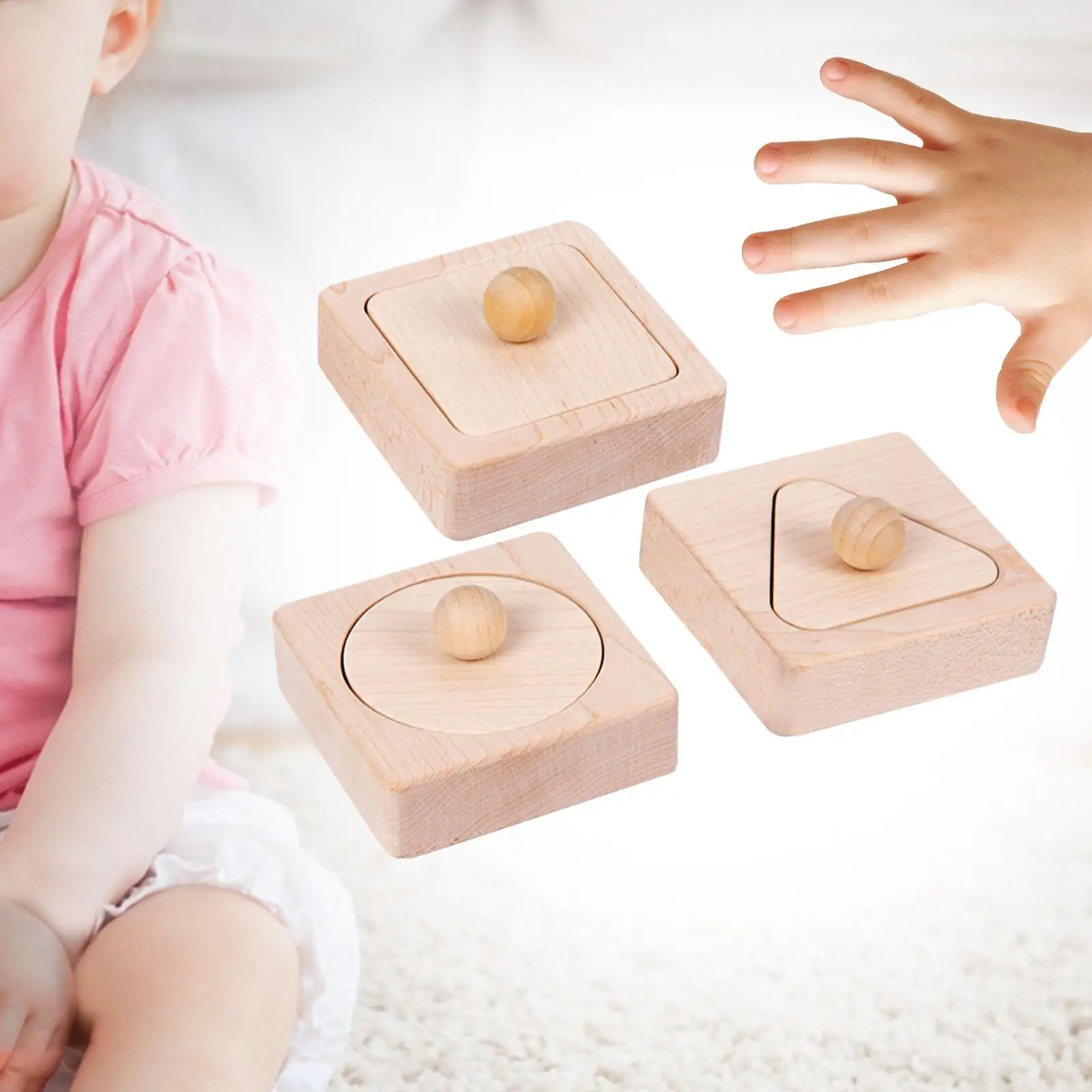 Wooden Shape Matching Puzzle Geometric Matching Sorting Board Shape Recognition Early Educational for Ages 1 2 3 4 5 Year Old