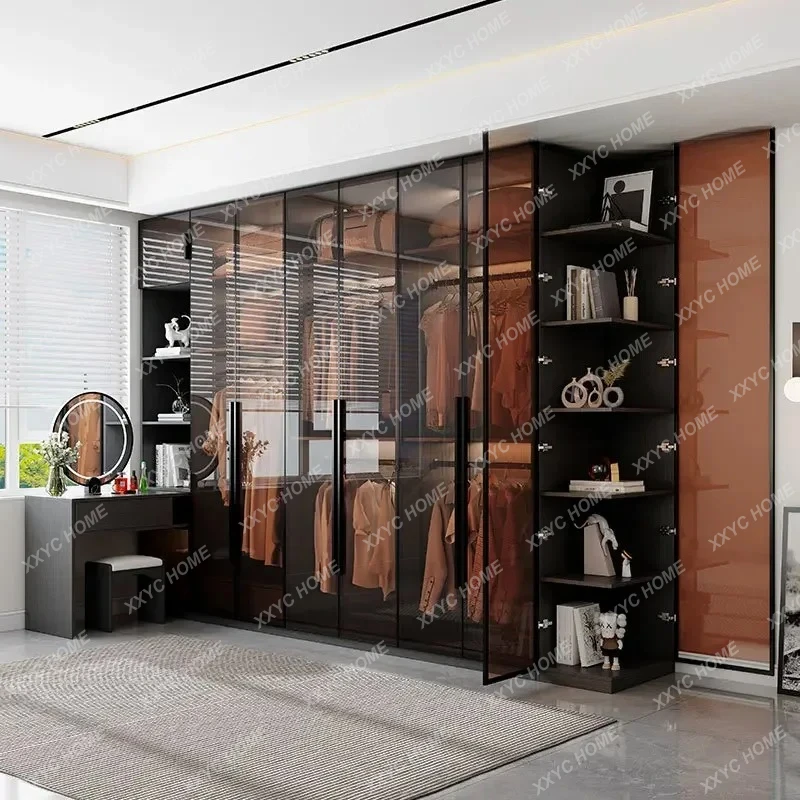

L Bedroom Furnitur Organizer Underwear Wardrobe Cabinet Storage Shelves Glass Doors Cupboard Wardrobes Support Cupboard Home