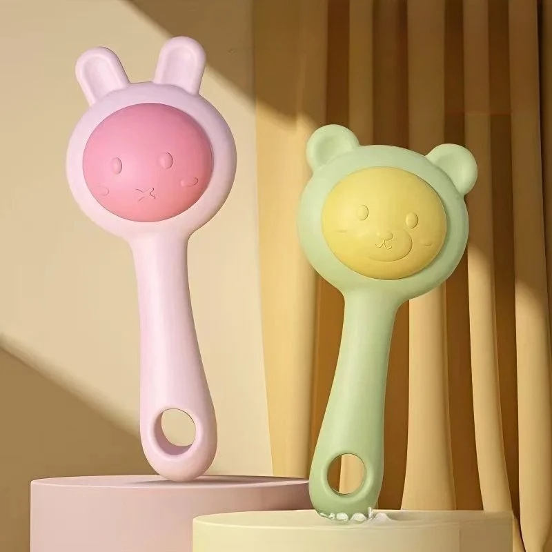Massaggiagengive per bambini, bastoncino per dentizione, sonagli per le mani, giocattoli, palmo, musica morditiva in silicone, può essere bollito, anti-mangiare, lenitivo per le mani