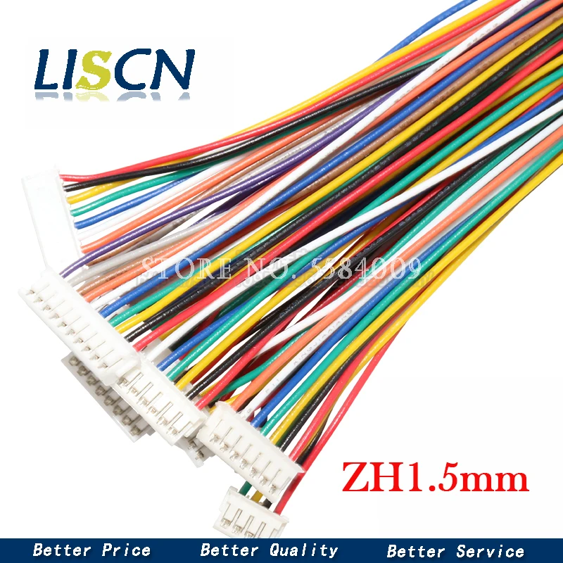 10PCS 1.0 1.25 1.5 2.0 2.54 SH/JST/ZH/PH/XH 1.0MM 1.25MM 1.5MM 2.0MM 2.54MM female plug connector with wire 2/3/4/5/6/7/8/10Pin