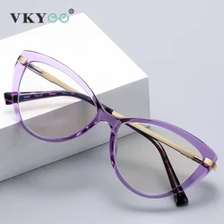 VICKY New Cat Eye Optical Glasses Women Myopia Prescription Glasses Hyperopia Reading Glasses Anti Blue Light Computer Eyewear