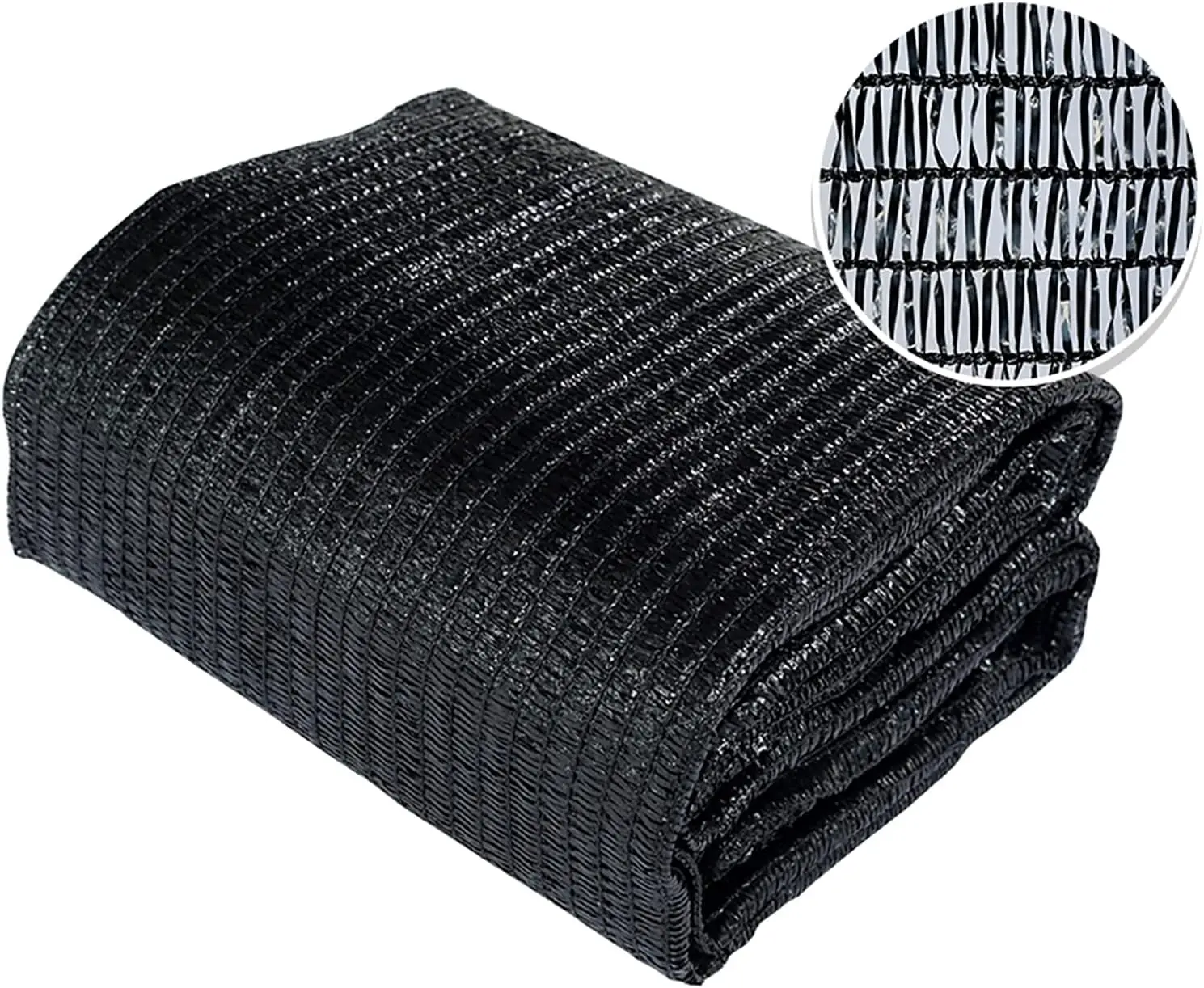 40% Shade Cloth 10x50ft Sunblock Fabric with Clips for Plants, Black