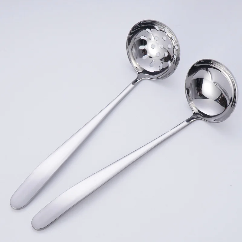 Wholesale Stainless Steel Spoons Cookware Hot Pot Spoons Cooking Tools Colander Filters