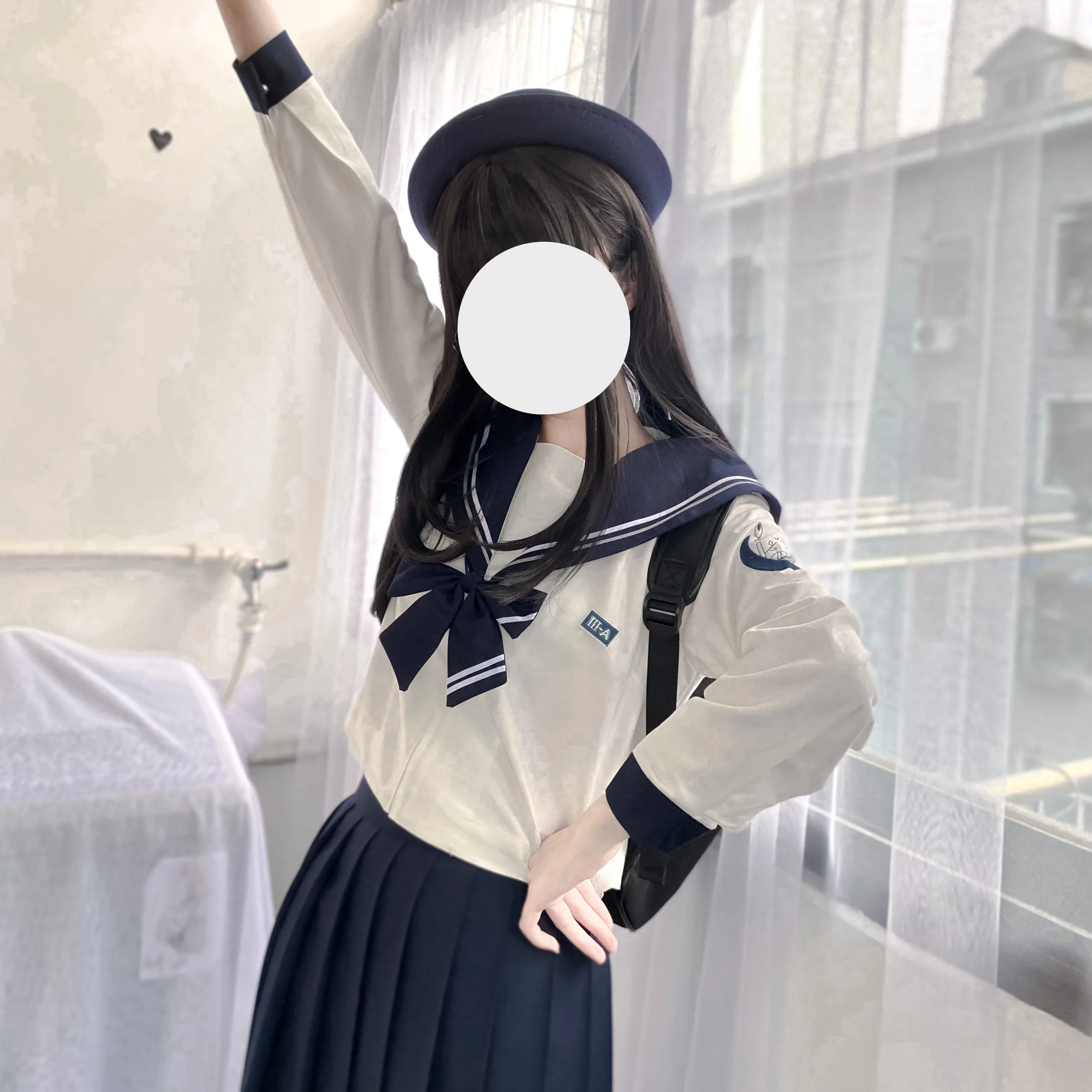 

Оригинальный ночной лунный мир JK orm Юбка Sailor Suit Western Lapel Bicolor Student School orm ort Sve Полиэстер