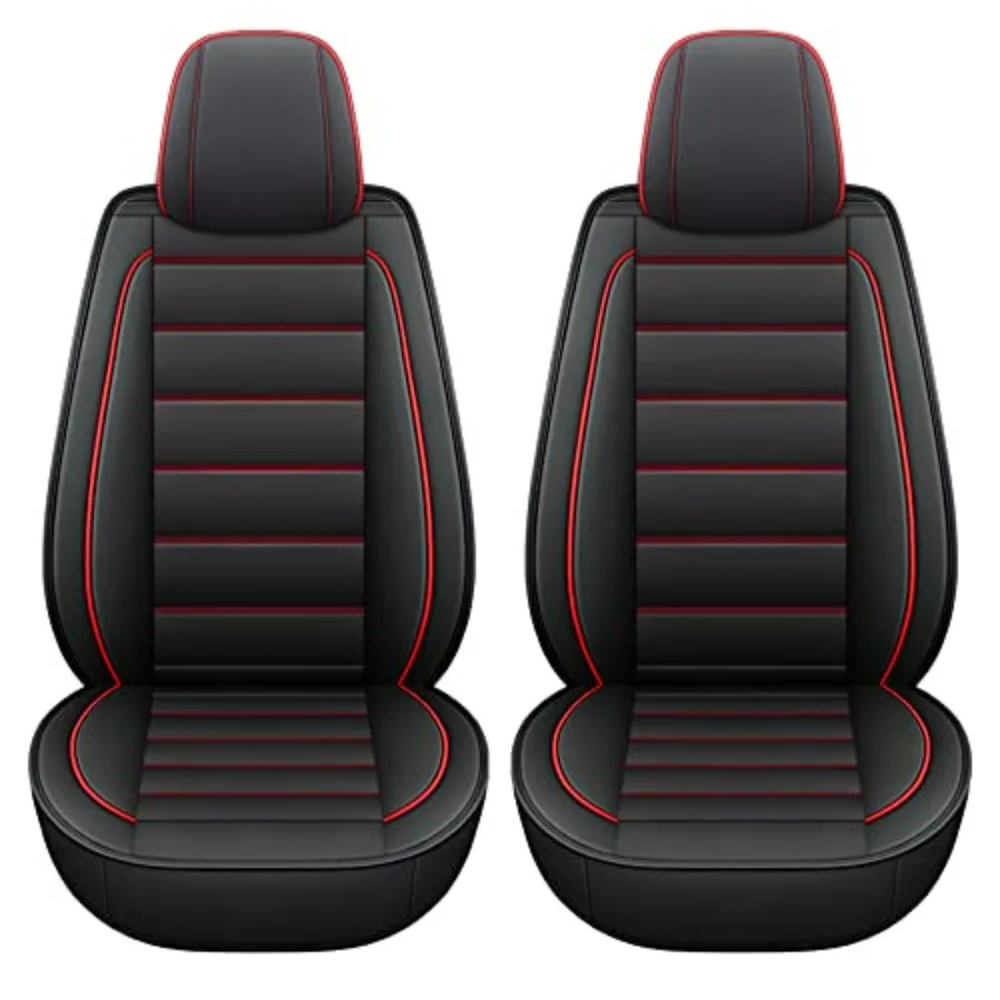 

Waterproof Faux Leatherette Car Seat Covers for SUV Pick-up Truck Universal Fit Black Red Full Set Auto Interior Accessories