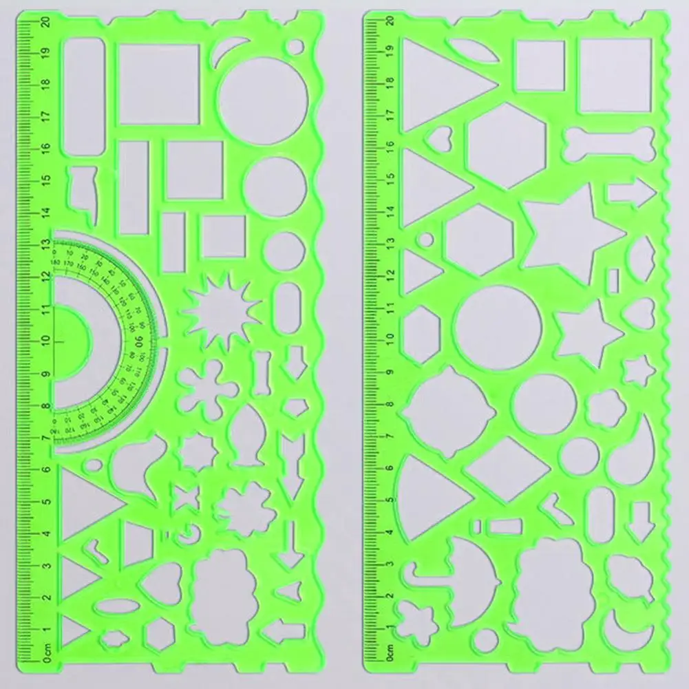 Study School Supplies Oval Geometric Template Curve Pattern Ruler for School