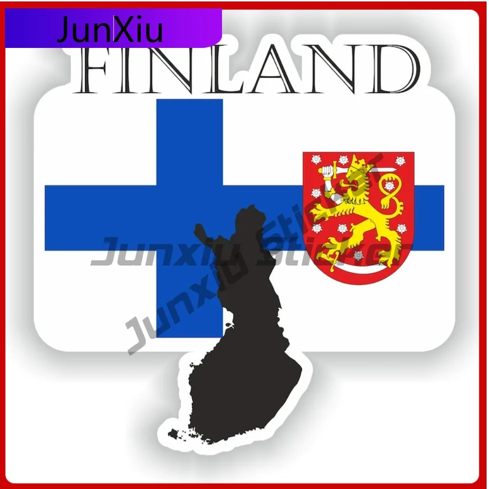 

Finland Symbol Trendy Motorcycle UV Resistant Sticker Accessory Decal Vinyl Proof Outline Sticker Window Funny Pattern Bumper