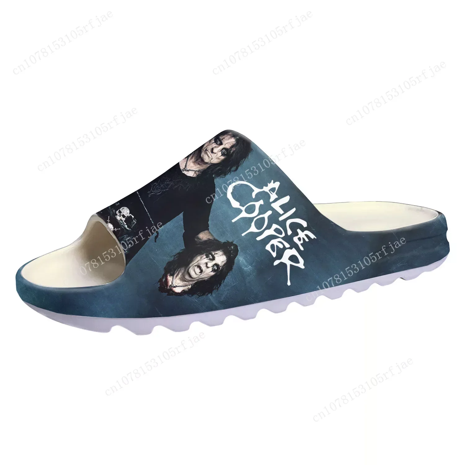 

Alice Cooper Rock Singer Soft Sole Sllipers Home Clogs Water Shoes Mens Womens Teenager Bathroom Beach Customize on Shit Sandals