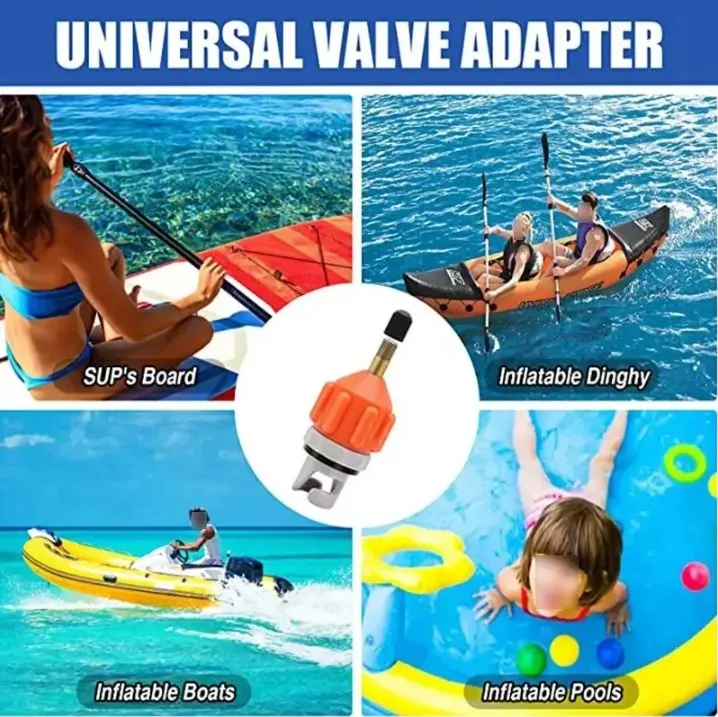 Durable Air Valve Adaptor Wear-resistant Rowing Boat Air Valve Adaptor Nylon Kayak Inflatable Pump Adapter for SUP Board