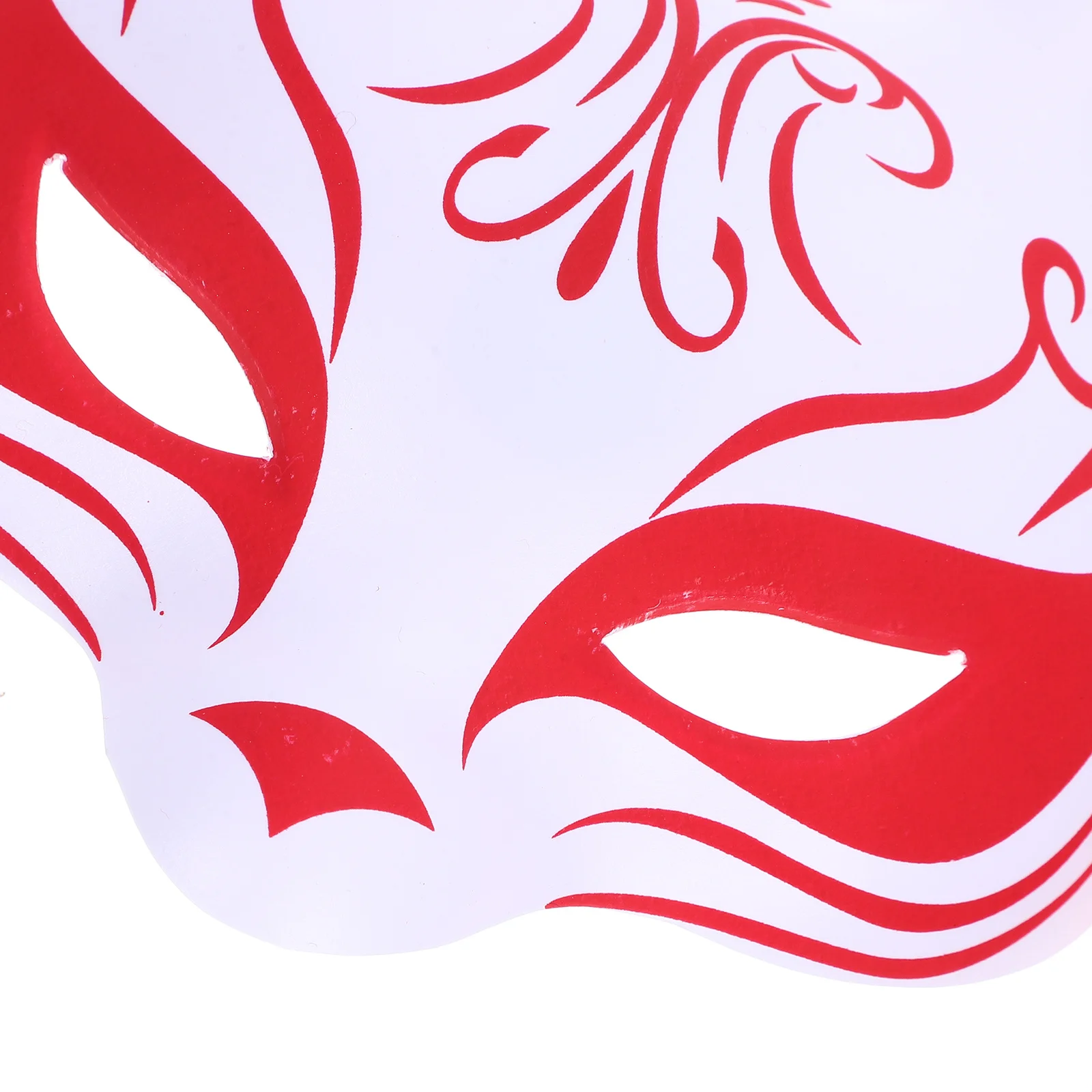 

Decorative Fox Mask Japanese Style Half Face Mask for Halloween Party Cosplay Event Unique Gift Idea Strong Plastic Build