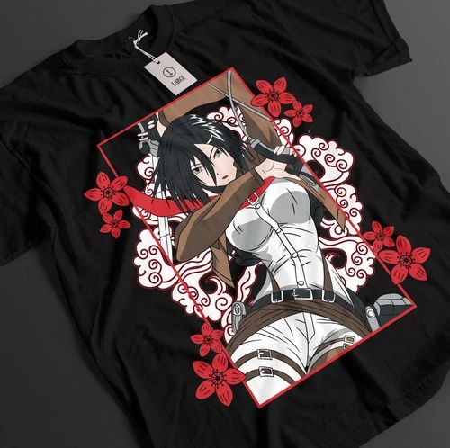Attack On Titan Shirt Mikasa Ackerman Tshirt AOT T-Shirt Anime Top Graphic Tee