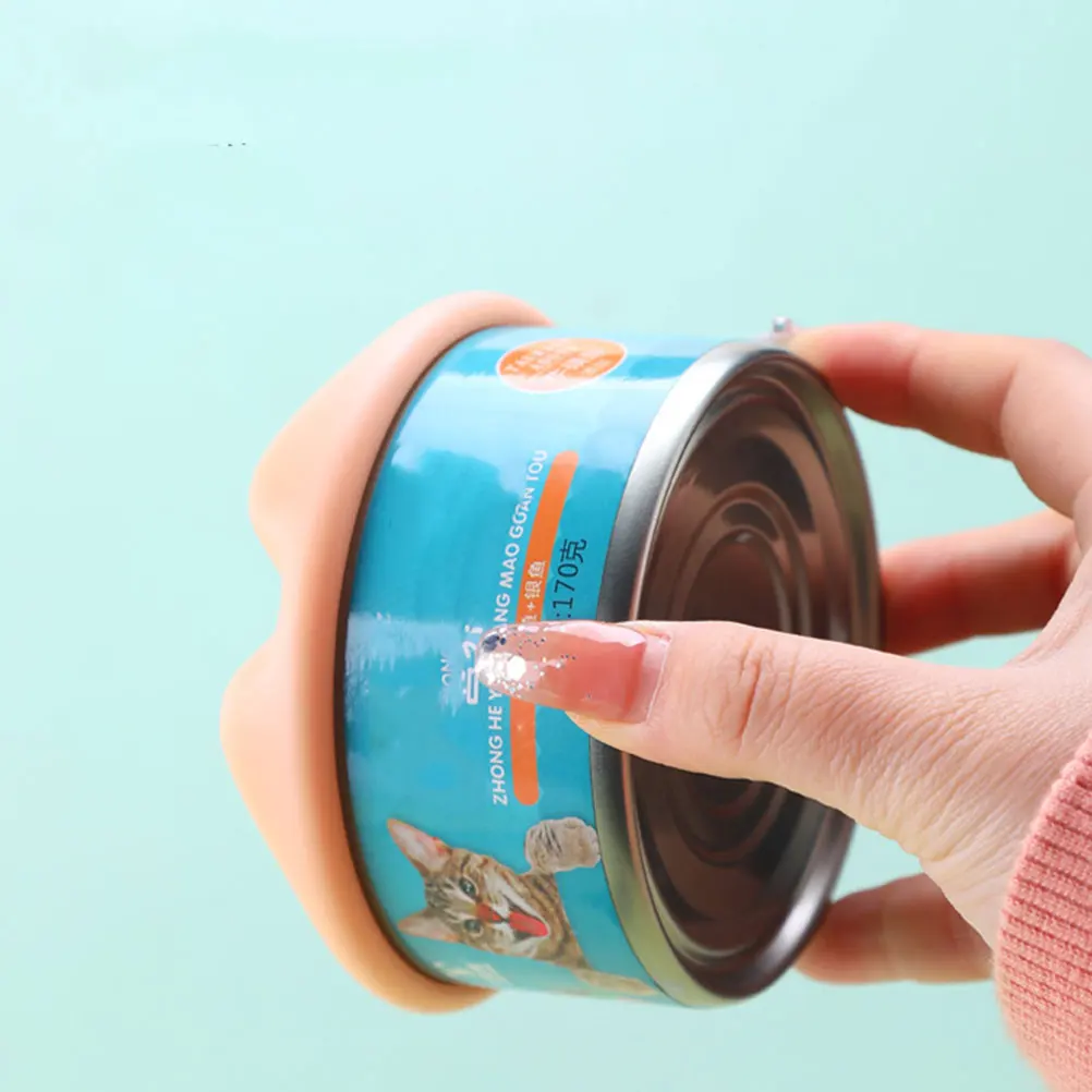 

3Pcs Pet Food Can Lids Supple Sealing Covers Tpr Safe Soft Texture Excellent Workmanship No Cracks Cat Food Can Lid