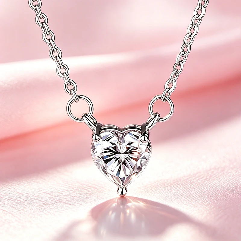 100% Real Moissanite Princess Cut Pendant Necklace with GRA Certificate Women’s Wedding S925 Sterling Silver Exquisite Jewelry - view 5