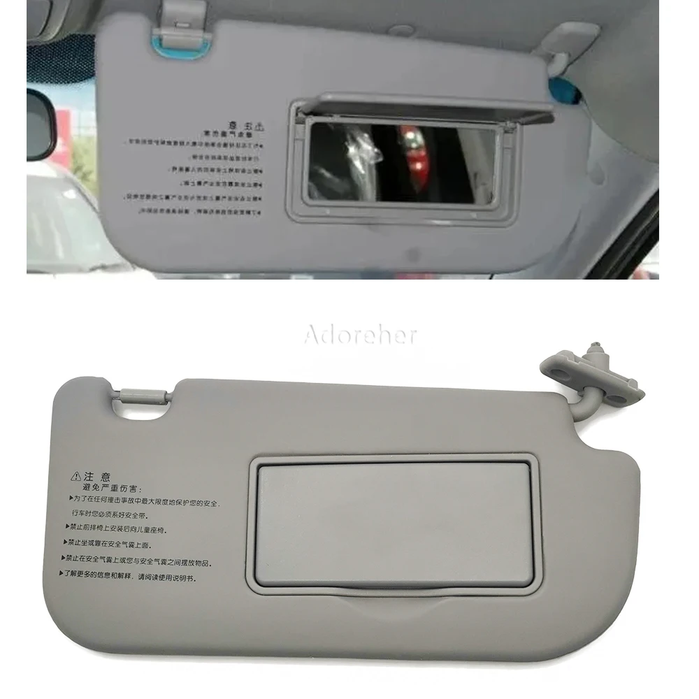 

1PC Right Side Grey Car Inner Sun Visor With Mirror For Kia Sportage 2005 - 2010 Accessories