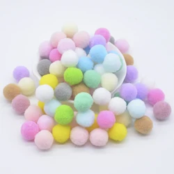 100 pz 15mm morbidi pompon colorati soffici peluche artigianali fai da te decorazione della casa di nozze colla su fermagli per capelli copricapi accessori