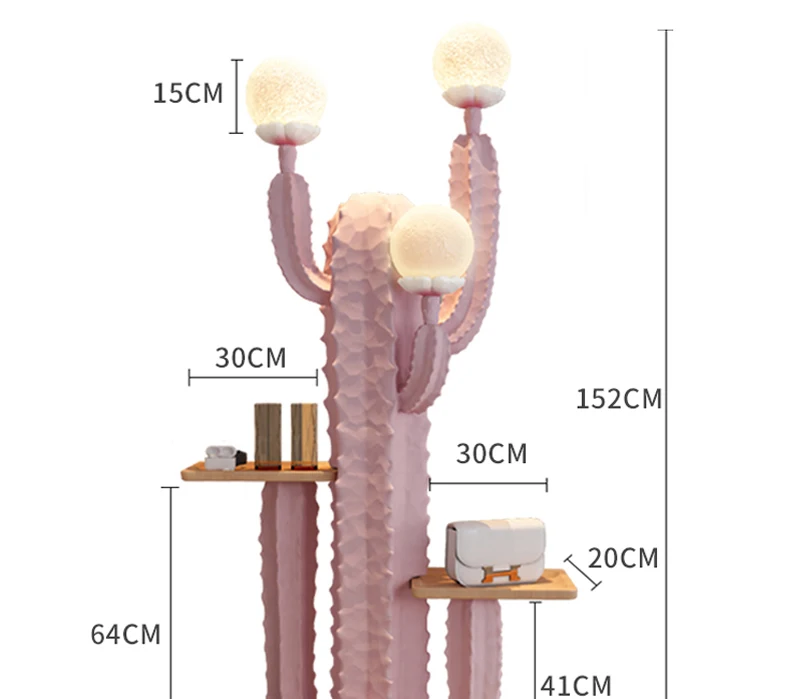 Grand ornement de sol Cactus