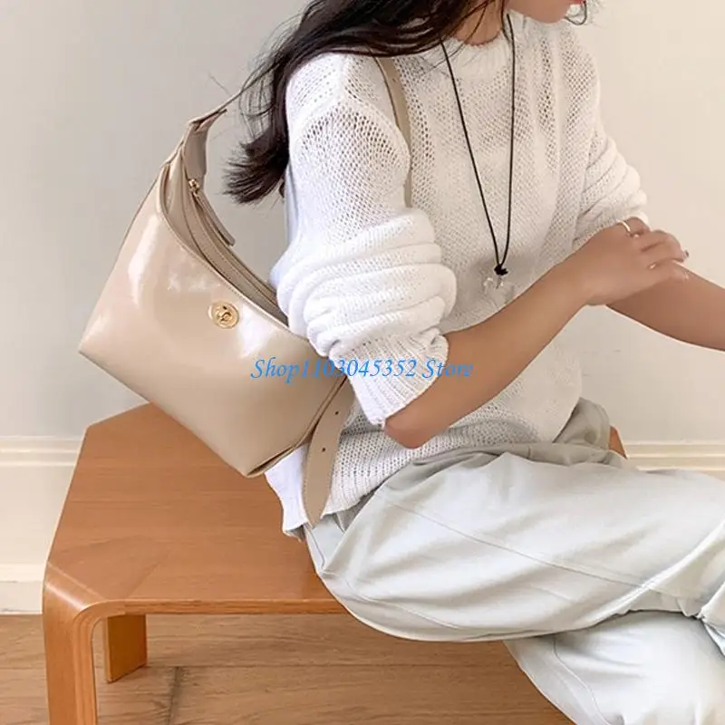 Torba na ramię dla kobiet w stylu retro pu skórzane torebki prosta torebka torebka z zamkiem zamkiem wieczorna torebka