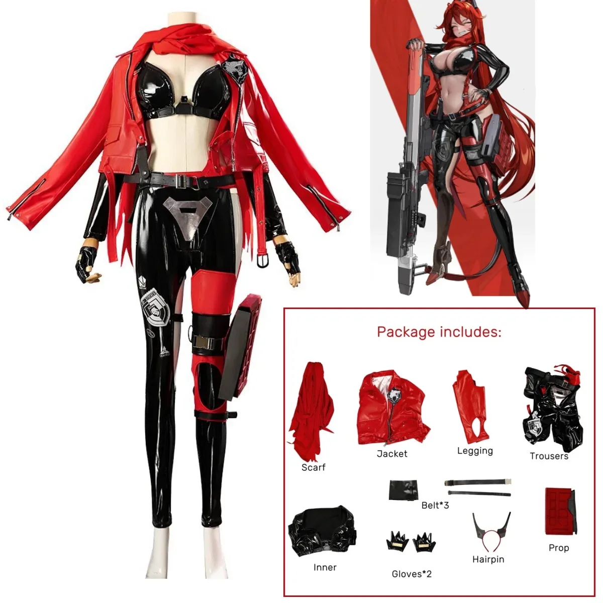 NIKKE Little Red Riding Hood The Goddess Of Victory Cosplay Costume Halloween Party Role Play Outfit Clothing Woman Game Uniform