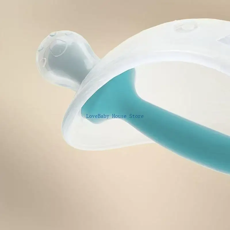 لعبة تسنين الأطفال الرضع من BX0D مصنوعة من السيليكون الآمن غذائيًا، سهلة التنظيف والإمساك بالعضاضة الآمنة #5