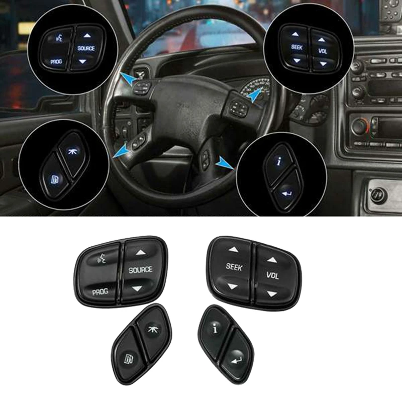 LED Light Kits Steering Wheel Radio Source Switch 1999442 For GMC Yukon For HUMMER H2 For CHEVROLET Avalanche Silverado Tahoe