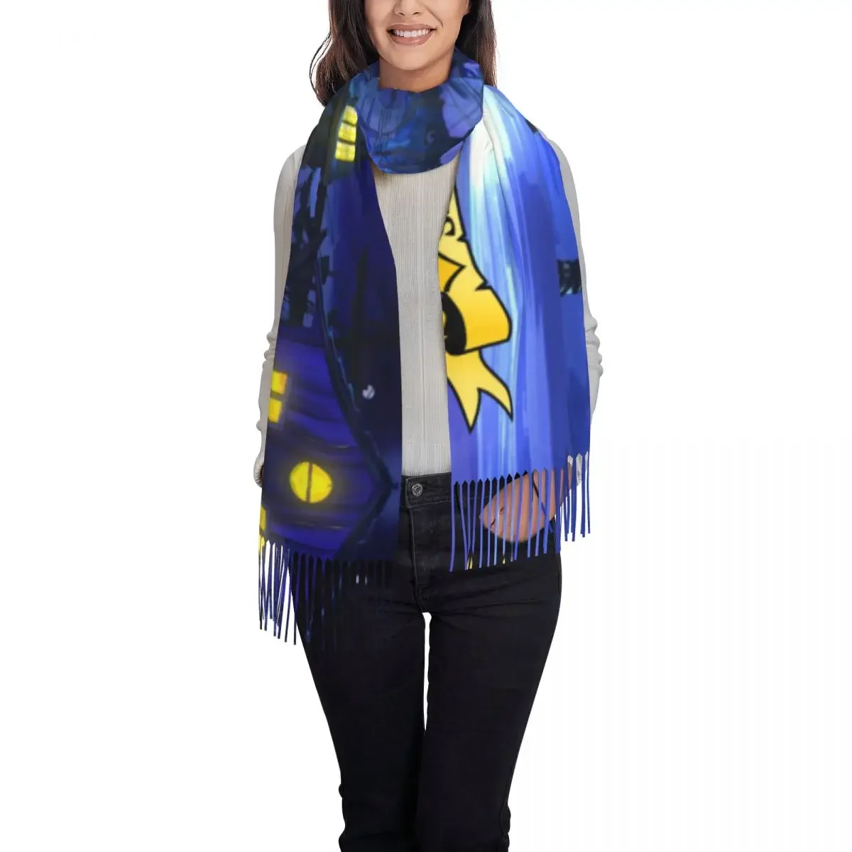 Secret Of Monkey Island Tassel Scarf Women Soft Video Games Shawls Wraps Female Winter Scarves