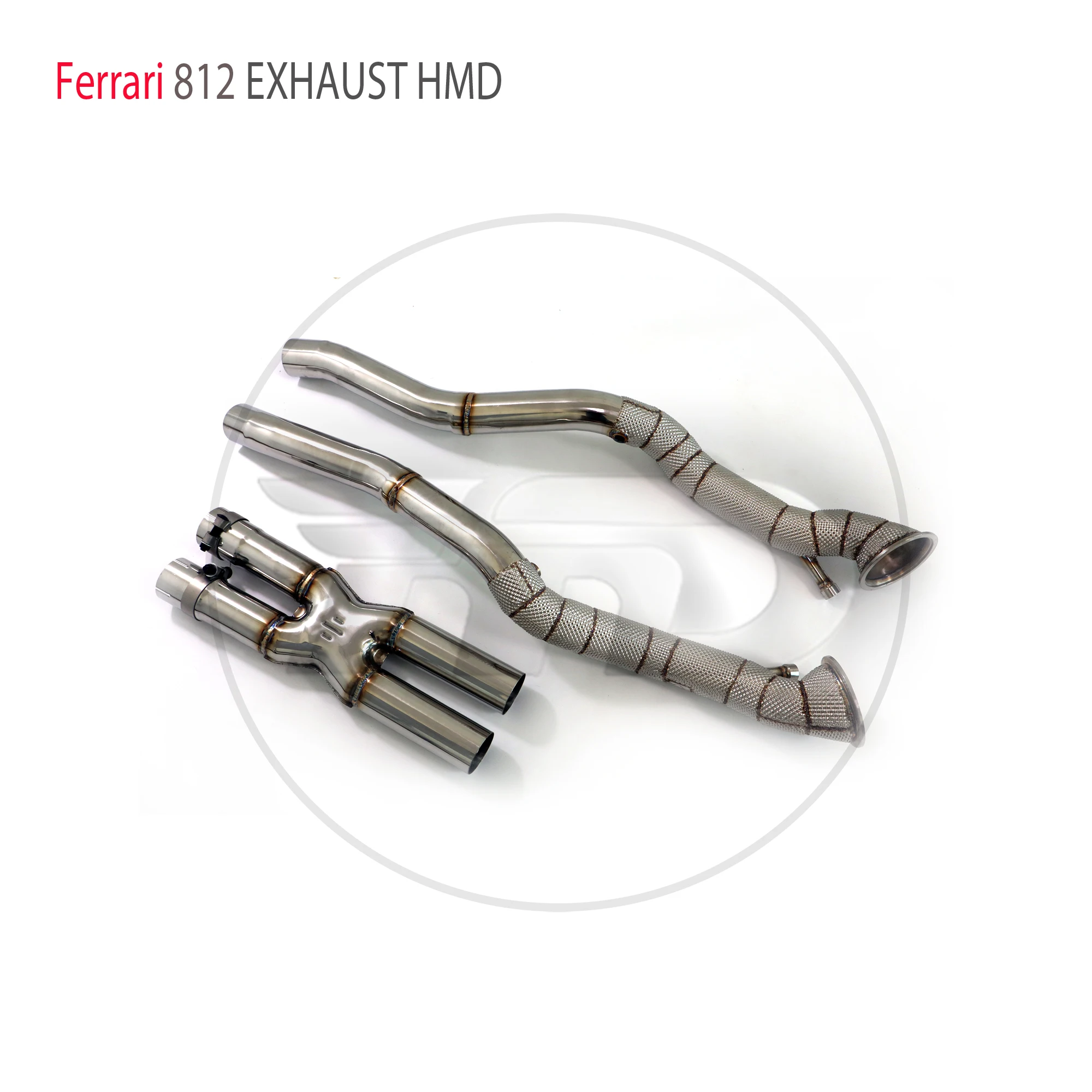 HMD Exhaust System Performance Downpipe for Ferrari 812 6.5L Stainless Steel Race X Pipe With Catalytic Converter Header